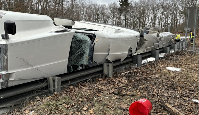 Route 12 to Mass Pike in Auburn Reopens After Tanker Spills 10,000 Gallons of Milk