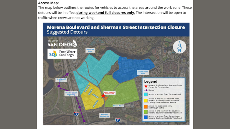 San Diego's Morena Area Prepares for Major Closures Amid Pure Water Pipeline Construction