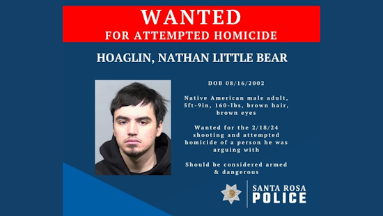 Santa Rosa Police Seek 21-Year-Old Suspect in Attempted Homicide, Offer Reward for Information