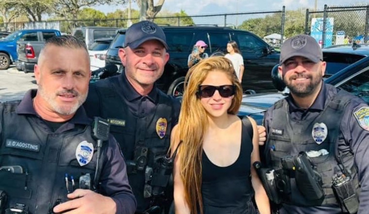 Shakira Surprises Coral Springs Police, Embraces Community Spirit Ahead of Album Release