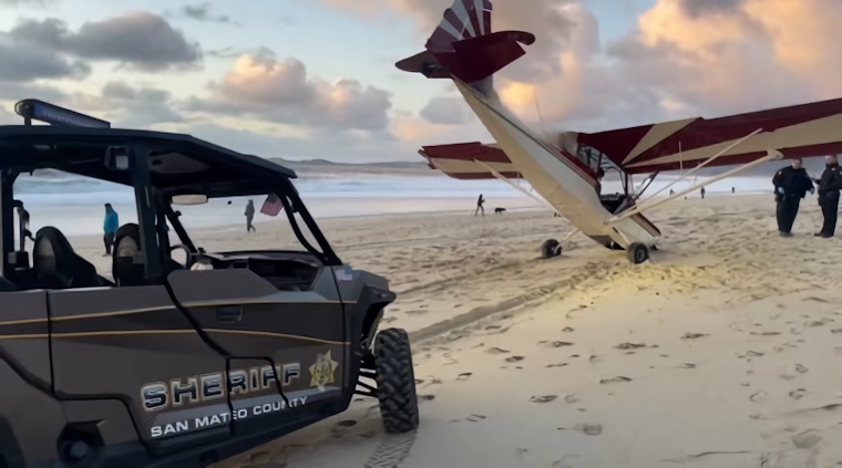 Small Plane Stolen from Palo Alto Found on Half Moon Bay Beach; Miami Man Arrested