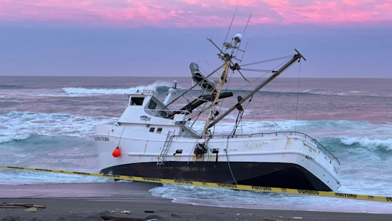 Sonoma County's Salmon Creek Beach Partially Closed Due to Beached Fishing Vessel Recovery Effort
