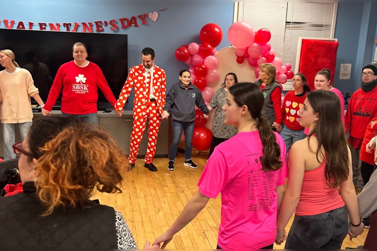 South Boston Celebrates Valentine's Dinner with Special Kids and Boston Police Community Team