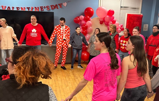 South Boston Celebrates Valentine's Dinner with Special Kids and Boston Police Community Team