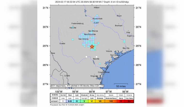 South Texas Jolted by Unusual Earthquake Duo; Felt from San Antonio to Austin