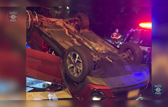 Stolen Car Flips in Seattle, Three Juveniles Accused of Auto Theft and Weapon Charges