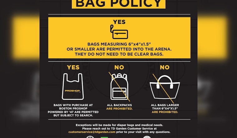 Td Garden Bruins Game Bag Policy