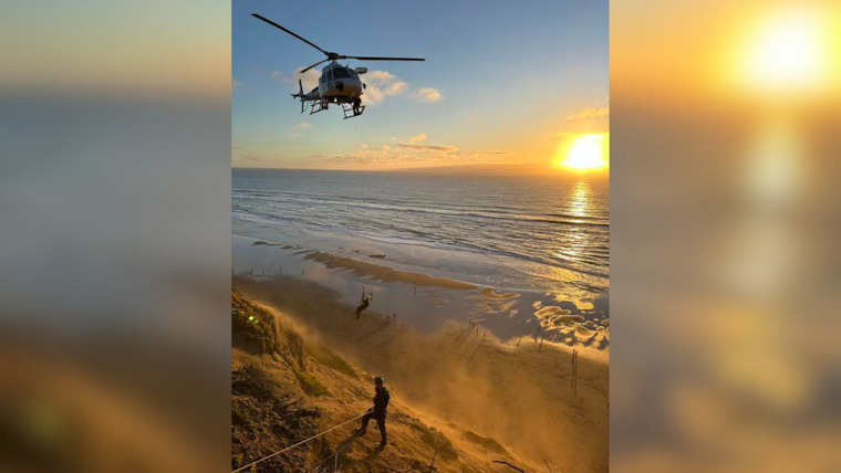 Teen Rescued from Fort Funston Cliffside by CHP and San Francisco Fire Department