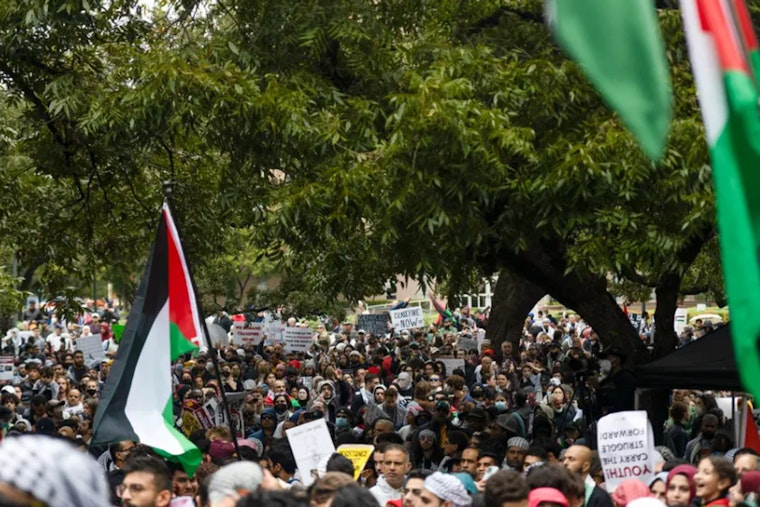 Thousands Rally in Austin Demanding Ceasefire, End to U.S. Aid to Israel Amid Gaza Conflict