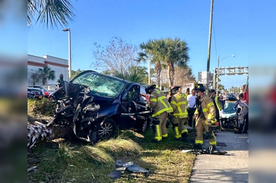 Three Hospitalized After Violent Collision with Tree in West Palm Beach, Investigation Underway