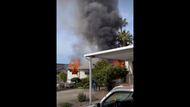 Union City Home Engulfed in Flames, Alameda County Fire Department Responds to Blaze