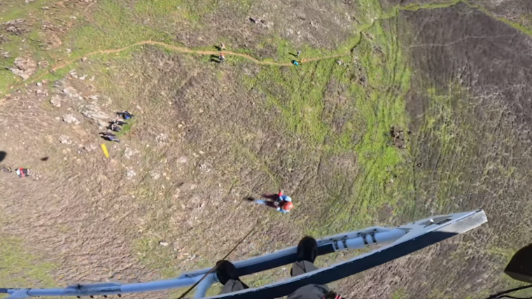 VIDEO: Second Paraglider Rescued in Single Day Above Columbus Parkway by CHP Helicopter and Vallejo Fire