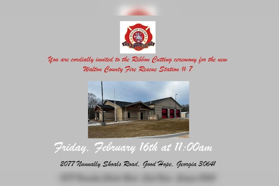 Walton County Bolsters Emergency Response With Opening of New Fire Station in Good Hope