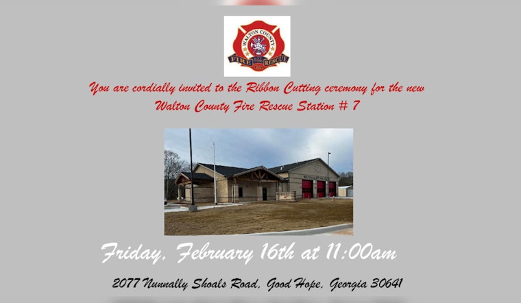 Walton County Bolsters Emergency Response With Opening of New Fire Station in Good Hope
