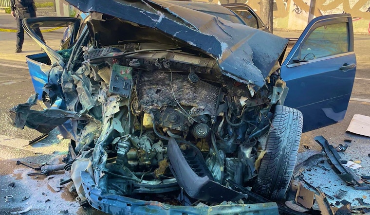 14 Injured as Speeding Car Collides with AC Transit Bus in Oakland