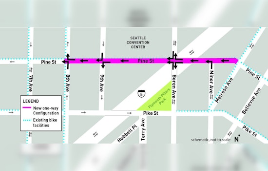 Pine St in Seattle Shifts to One-Way, Boosting Pedestrian and Cyclist Safety