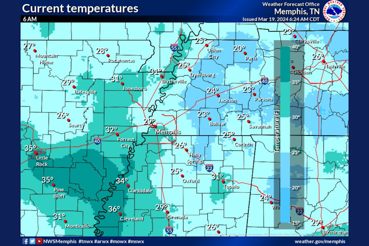 Freeze Warning in Effect Across Mid-South, National Weather Service