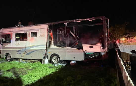 Alameda County Firefighters Quickly Contain RV Blaze in San Leandro, No Injuries Reported