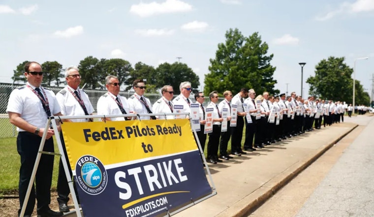 Amid Stalled Contract Talks, FedEx Pilots Picket at Memphis Headquarters Ahead of Earnings Report