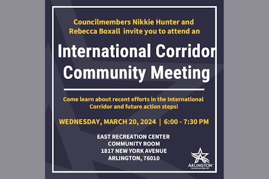 Arlington Citizens Called to Influence International Corridor's Future at Council-Led Meeting