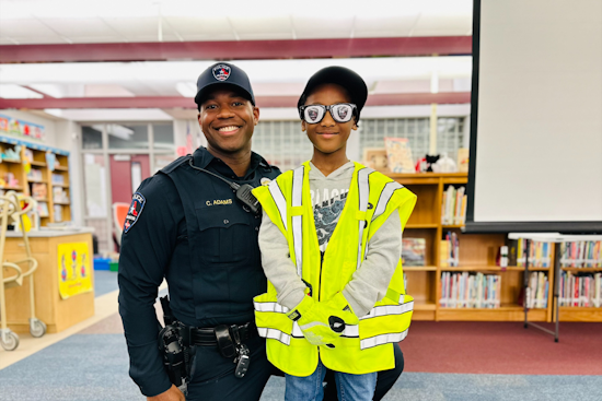 Arlington Police Officer Engages with Young Minds at Ellis Elementary's Career Day