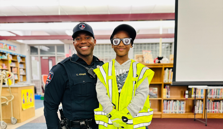 Arlington Police Officer Engages with Young Minds at Ellis Elementary's Career Day