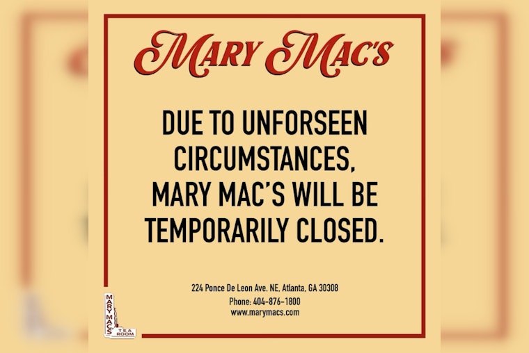Atlanta's Mary Mac's Tea Room Vows Swift Reopening After Storm-Induced Roof Collapse