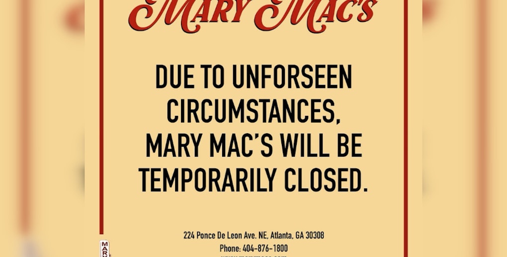 Atlanta's Mary Mac's Tea Room Vows Swift Reopening After Storm-Induced Roof Collapse