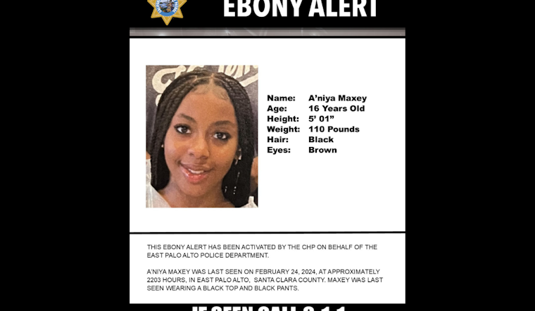 Authorities Intensify Efforts to Find Missing East Palo Alto Teen A'niya Maxey, Public Urged to Act