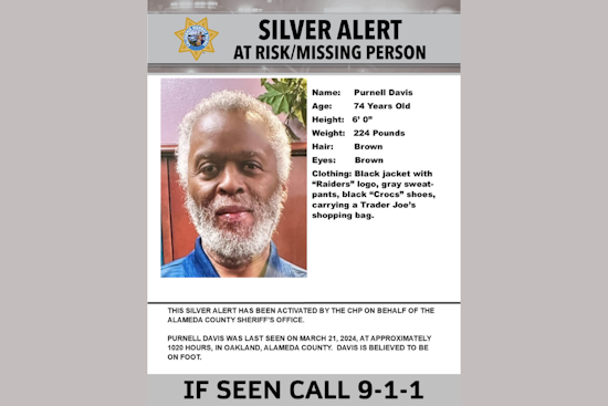 Authorities Issue Silver Alert for Missing 74-Year-Old Man Last Seen in Oakland