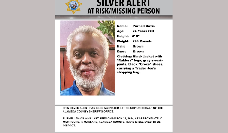Authorities Issue Silver Alert for Missing 74-Year-Old Man Last Seen in Oakland
