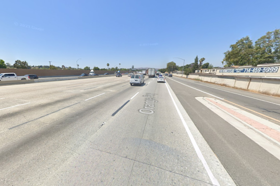 Big Rig Plunges Through Divider, Ignites Flames on 57 Freeway in Fullerton Area, Causing Major Traffic Havoc