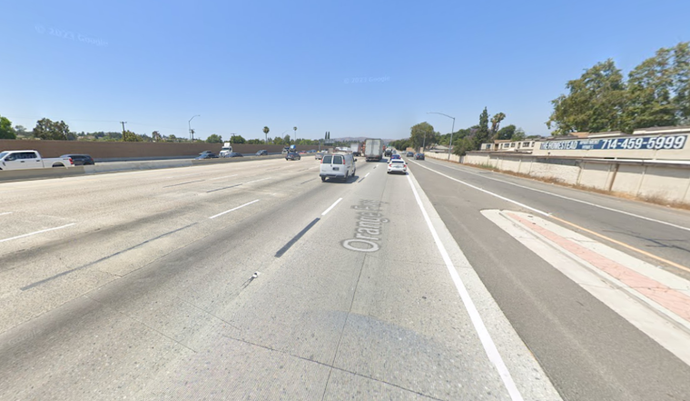 Big Rig Plunges Through Divider, Ignites Flames on 57 Freeway in Fullerton Area, Causing Major Traffic Havoc