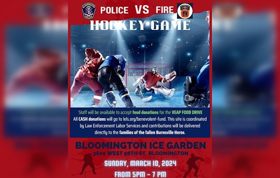 Bloomington's Civic Servants to Hit the Ice in Annual Police vs Fire Charity Hockey Showdown