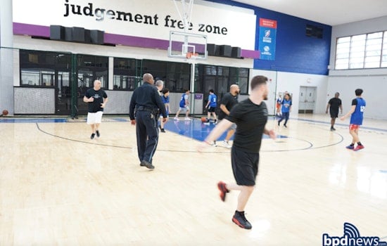 Boston Police and East Boston Youths Bond Over Friendly Basketball Game at Salesian Club