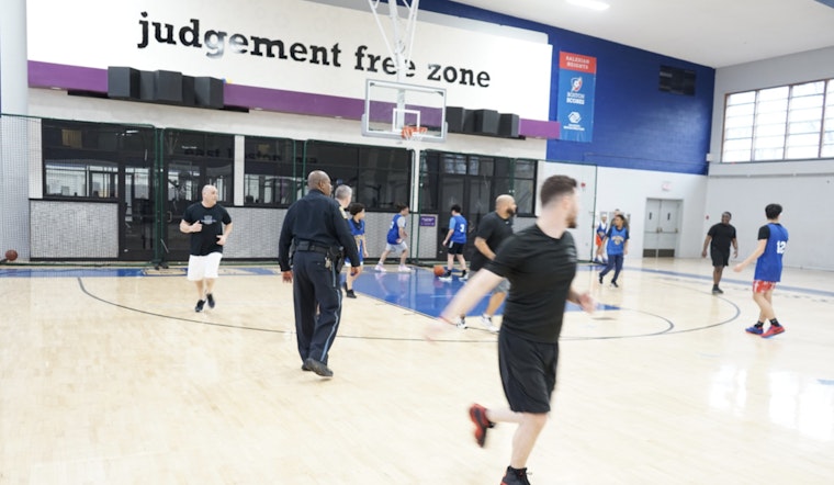 Boston Police and East Boston Youths Bond Over Friendly Basketball Game at Salesian Club