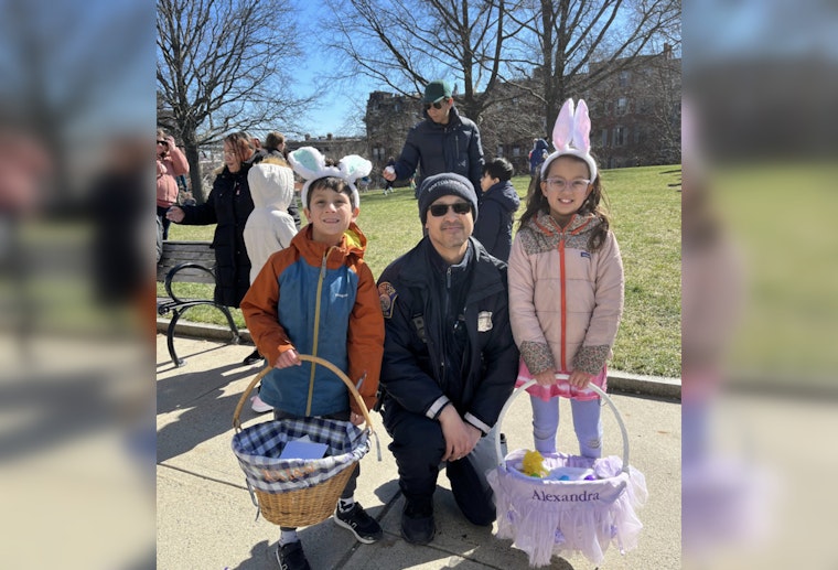Boston Police Department Hosts Festive Easter Egg Hunt at Historic Bunker Hill Monument