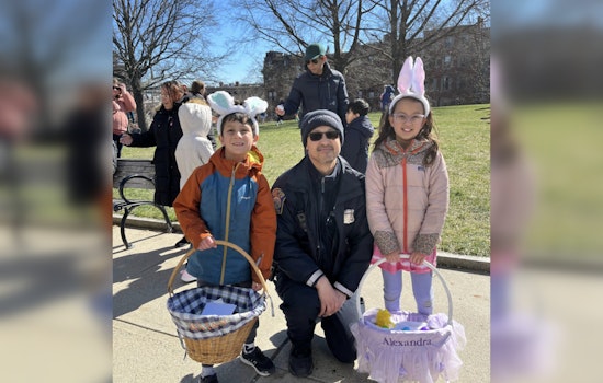 Boston Police Department Hosts Festive Easter Egg Hunt at Historic Bunker Hill Monument