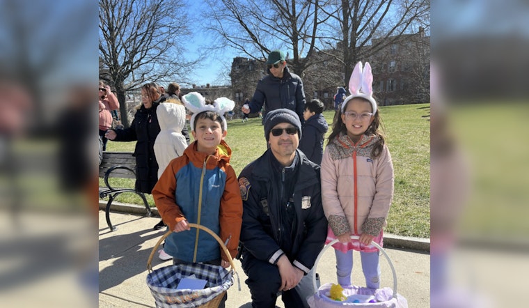 Boston Police Department Hosts Festive Easter Egg Hunt at Historic Bunker Hill Monument