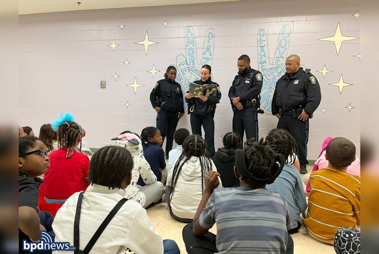 Boston Police Inspire Kids at Mildred Ave School with Costume-Themed Reading Day