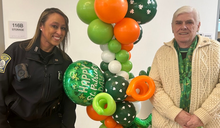 Boston Police Join Mayor's Office for St. Patrick's Eve Festivities with Seniors at Curly Community Center