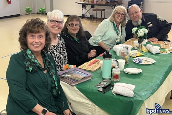 Boston Police Officers Celebrate St. Patrick's Day with Community Seniors in West Roxbury