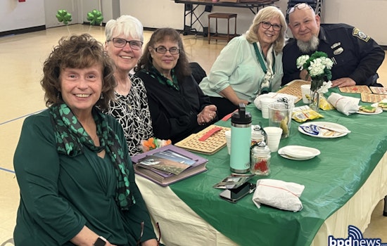 Boston Police Officers Celebrate St. Patrick's Day with Community Seniors in West Roxbury