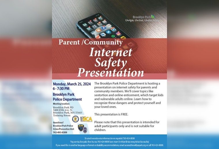 Brooklyn Park Police Empower Community with Internet Safety Workshop Against Online Predators