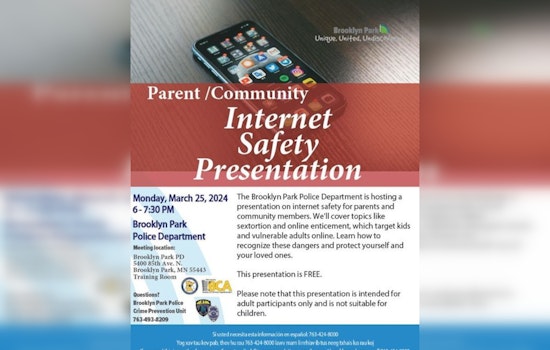 Brooklyn Park Police Empower Community with Internet Safety Workshop Against Online Predators
