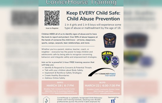 Brooklyn Park Police Host Child Safety Training, Experts from CornerHouse Lead Community Education Effort