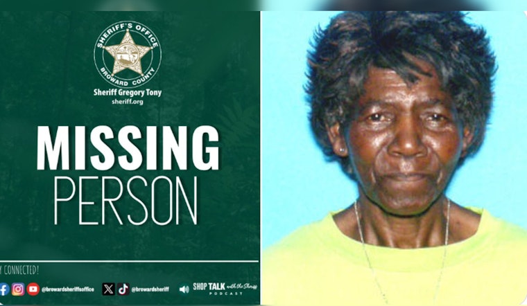 Broward Sheriff's Office Searches for Missing 84-Year-Old Woman with Dementia in Pompano Beach