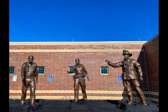 Burnsville Honors Public Safety Personnel with "Homage" Bronze Sculptures at City Hall