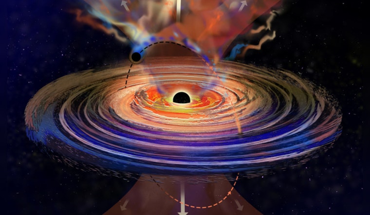 Bursts of Brilliance: Astronomers Spot a Supermassive Black Hole's Cosmic 'Hiccups' 800 Million Light-Years Away