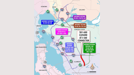 Caltrans Announces Full Closure of Southbound I-680 in Pleasanton for Major Roadworks March 15-18
